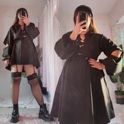 Unzzy Black Plus Size Dress KF82026 HOT SALE