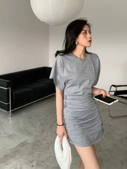 Unzzy HOT SALE Chic Short Sleeve Dress KF82780