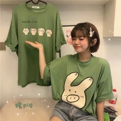 Unzzy Ulzzang Cartoon T-shirt KF90648 HOT SALE