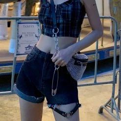 Unzzy Chic Black Shorts KF90636 8 Unzzy Chic Black Shorts KF90636