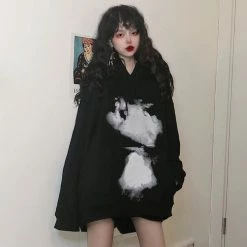 Unzzy HOT SALE Black Hooded Jacket KF82292