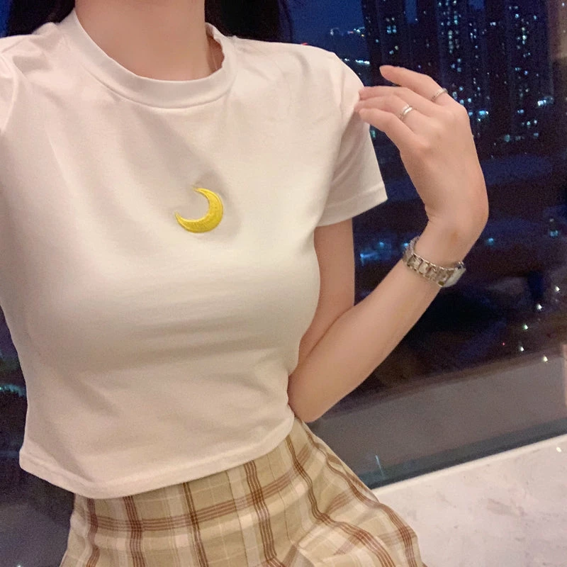 Unzzy HOT SALE Embroidered T-shirt + Plaid Pleated Skirt KF90649 6 Unzzy HOT SALE Embroidered T-shirt + Plaid Pleated Skirt KF90649