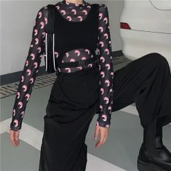 Unzzy HOT SALE Moon T-shirt Two-piece Set KF81592