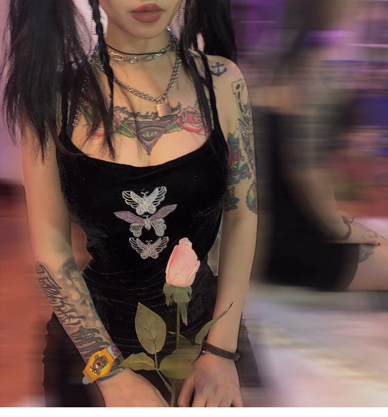 Unzzy Black Embroidered Dress KF90475 HOT SALE 3 Unzzy Black Embroidered Dress KF90475 HOT SALE