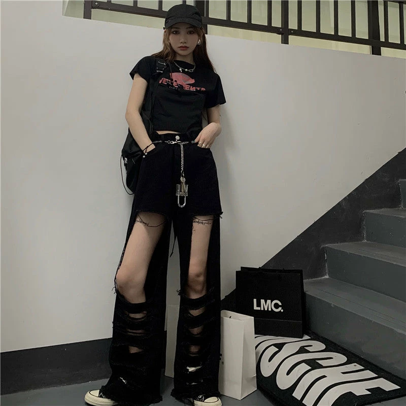 Unzzy Black Casual Pants KF81596 HOT SALE 4 Unzzy Black Casual Pants KF81596 HOT SALE