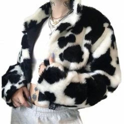 Unzzy Harajuku Cow Jacket KF81710 HOT SALE