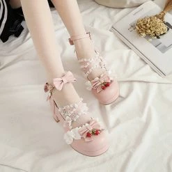 Unzzy Lolita Bow Leather Shoes KF81281 HOT SALE 9 Unzzy Lolita Bow Leather Shoes KF81281 HOT SALE