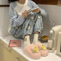 Unzzy HOT SALE Cute Smiling Cotton Slippers KF82445 7 Unzzy HOT SALE Cute Smiling Cotton Slippers KF82445