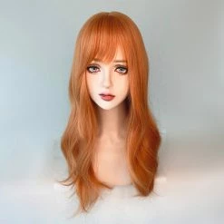 Unzzy Orange Long Curly Hair Wig KF82433 HOT SALE