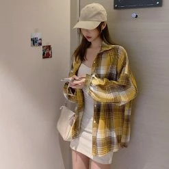 Unzzy Vintage Plaid Shirt KF90400