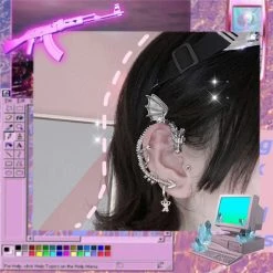 Unzzy Dragon Punk Ear Bone Clip (only One, Left Ear) KF91010 HOT SALE