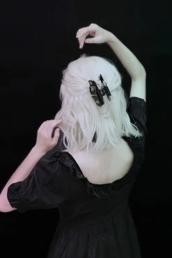 Unzzy Handmade Leather Hair Clip KF82694 HOT SALE