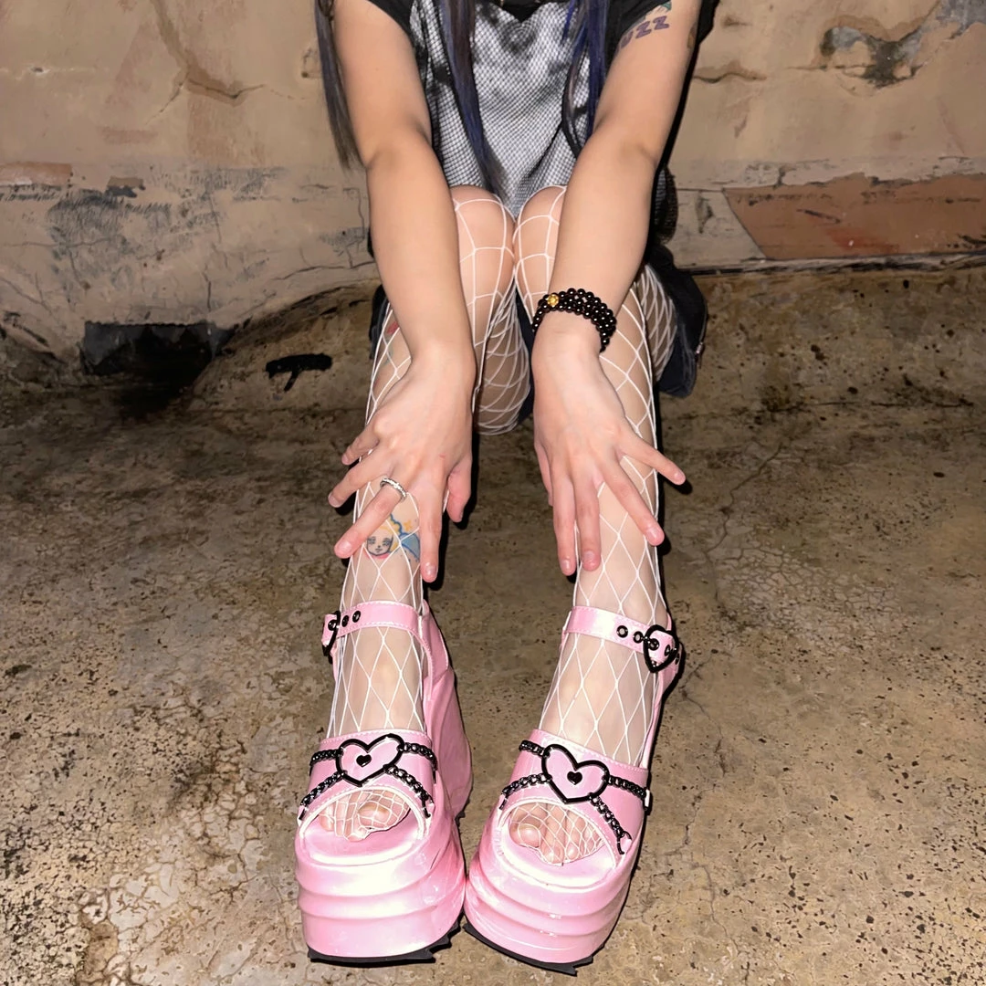 Unzzy Harajuku Platform Sandals KF82404 4 Unzzy Harajuku Platform Sandals KF82404