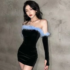 Unzzy Black Vintage Dress KF82486