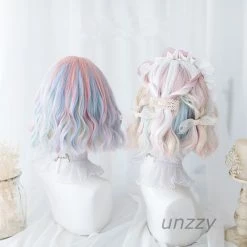 Unzzy HOT SALE Harajuku Short Roll Wig KF81231