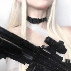 Unzzy HOT SALE Punk Black Collar KF90798