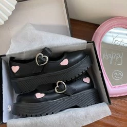 Unzzy HOT SALE Cute Black Leather Shoes KF82556 7 Unzzy HOT SALE Cute Black Leather Shoes KF82556