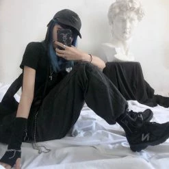 Unzzy HOT SALE Pocket Drawstring Jeans KF82495