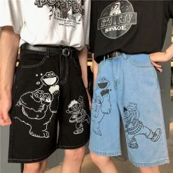 Unzzy Unisex Cartoon Jeans KF90763 HOT SALE