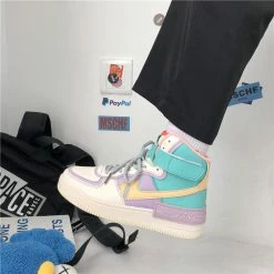 Unzzy High Top Macaron Sneakers KF81038