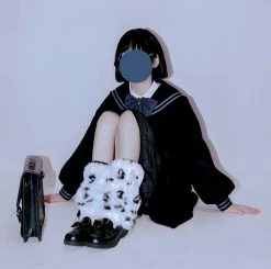 Unzzy HOT SALE Harajuku Black And White Leg Cover KF81607