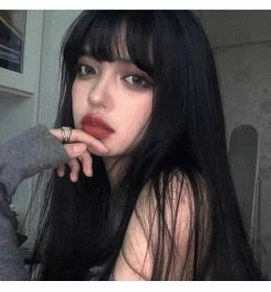 Unzzy Harajuku Black Wig KF1203 HOT SALE