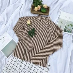 Unzzy Striped Long-sleeved T-shirt KF9436 8 Unzzy Striped Long-sleeved T-shirt KF9436