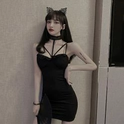 Unzzy HOT SALE Lace Suspender Skirt KF30236