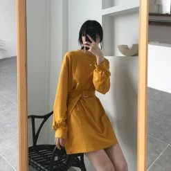 Unzzy Chic Dress (with Belt) KF9406