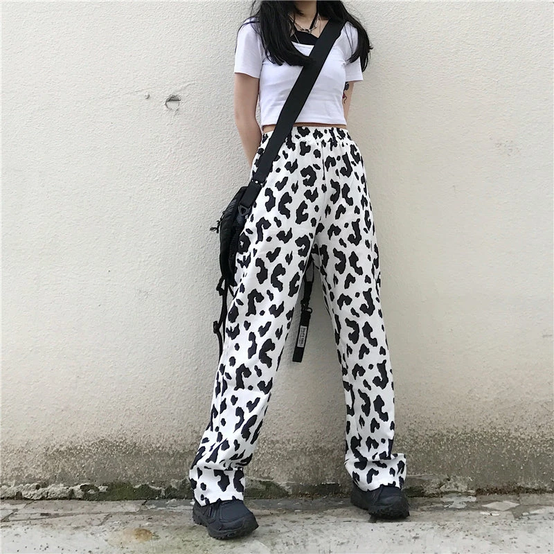 Unzzy Ulzzang Cow Pants KF81523 4 Unzzy Ulzzang Cow Pants KF81523