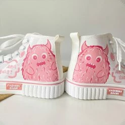 Unzzy High-top Pink White Shoes KF82291 HOT SALE