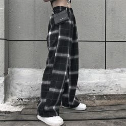 Unzzy Harajuku Retro Plaid Pants KF81047