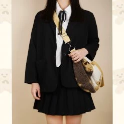 Unzzy HOT SALE Lamb Fur Bear Shoulder Bag KF82572