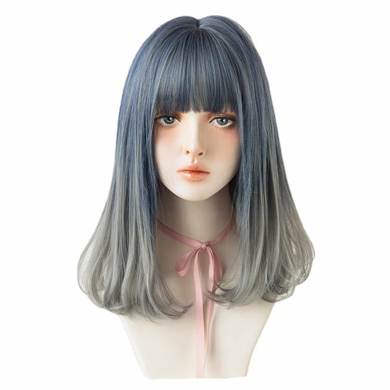 Unzzy Blue Gradient Gray Wig KF8208 HOT SALE 5 Unzzy Blue Gradient Gray Wig KF8208 HOT SALE