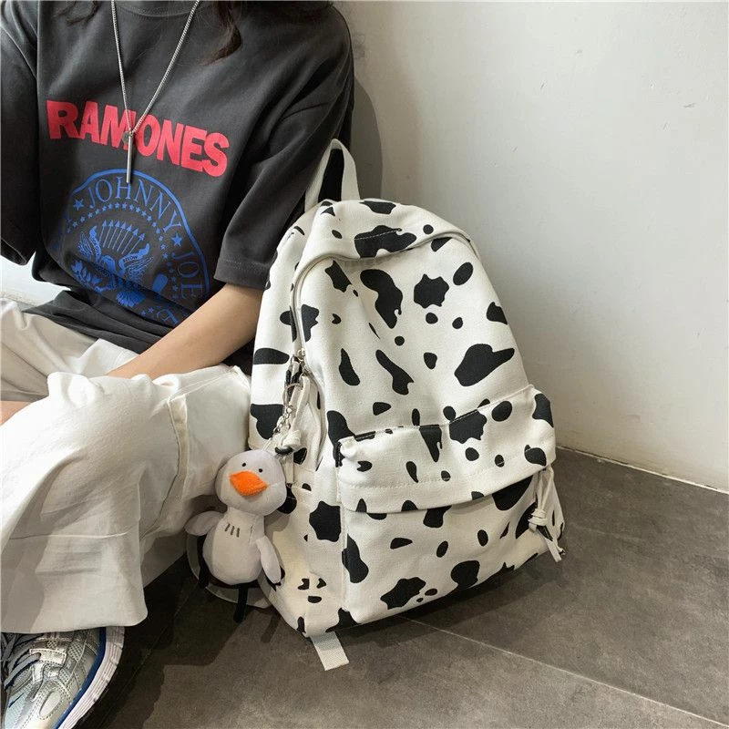 Unzzy Ulzzang Cow Backpack KF81859 5 Unzzy Ulzzang Cow Backpack KF81859