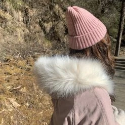 Unzzy Pink Plush Hooded Jacket KF82425 7 Unzzy Pink Plush Hooded Jacket KF82425