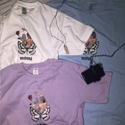 Unzzy Ulzzang Butterfly T-shirt KF81243 HOT SALE