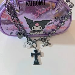 Unzzy HOT SALE Cross Skull Necklace KF82316