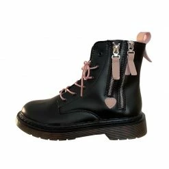Unzzy HOT SALE Black + Pink Martin Boots KF6912