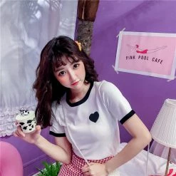 Unzzy Love Heart Short Tshirt KF81040 HOT SALE 8 Unzzy Love Heart Short Tshirt KF81040 HOT SALE