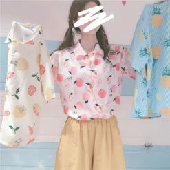 Unzzy Chic Fruit Shirt KF81196 HOT SALE
