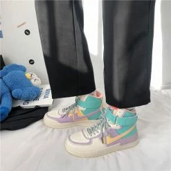 Unzzy High Top Macaron Sneakers KF81038