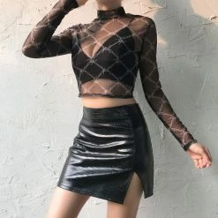 Unzzy Chic Leather Skirt KF9468 HOT SALE 7 Unzzy Chic Leather Skirt KF9468 HOT SALE