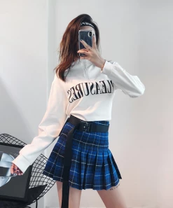 Unzzy HOT SALE High Waist Pleated Skirt KF24107