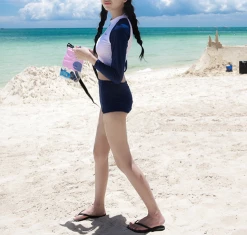 Unzzy HOT SALE Long Sleeve High Waist Swimsuit KF50022