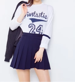 Unzzy High Waist Pleated Skirt KF50047