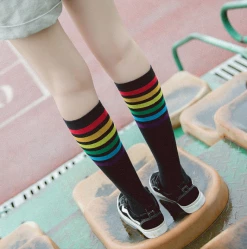 Unzzy Rainbow Striped Socks KF50090 8 Unzzy Rainbow Striped Socks KF50090