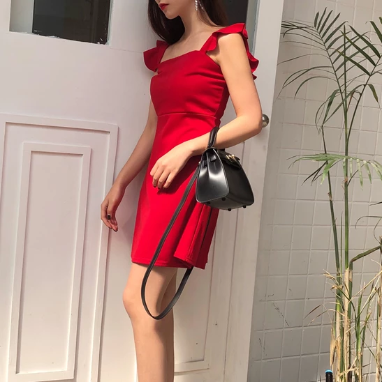 Unzzy Sexy Ruffled Suspender Dress KF50135 HOT SALE 2 Unzzy Sexy Ruffled Suspender Dress KF50135 HOT SALE