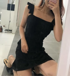 Unzzy Sexy Ruffled Suspender Dress KF50135 HOT SALE 8 Unzzy Sexy Ruffled Suspender Dress KF50135 HOT SALE