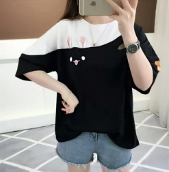 Unzzy HOT SALE Cute Rabbit Loose T-shirt KF50142 10 Unzzy HOT SALE Cute Rabbit Loose T-shirt KF50142